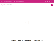 Tablet Screenshot of meenucreation.com